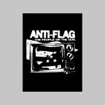 Anti Flag čierna mikina s kapucou stiahnutelnou šnúrkami a klokankovým vreckom vpredu 